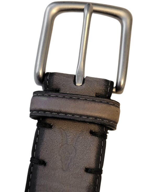 Chuck Leather Western Belt Black | ALLSAINTS US ALLSAINTS Two Tone Nubuck Leather Belt